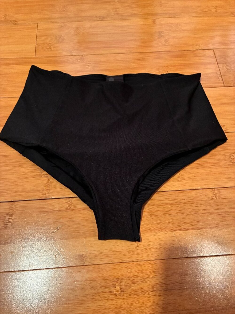 H&M high waisted black bikini bottom pinup bettie marilyn summer sz8 M L
